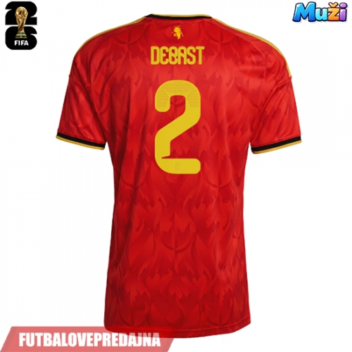 Lacne Muži Futbalové dres Belgicko Zeno Debast #2 MS 2026 Krátky Rukáv - Domáci